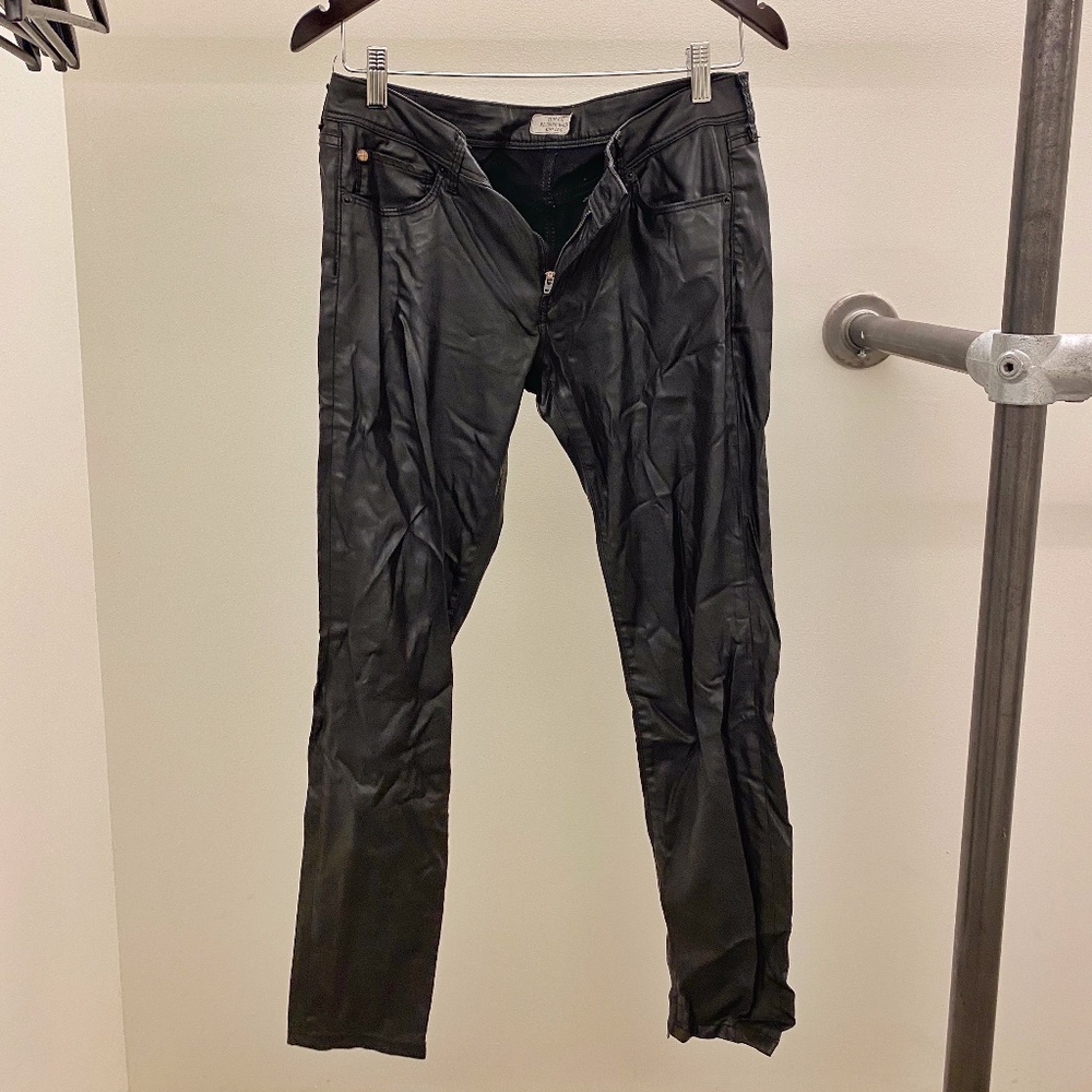 WOMEN'S PEPE JEANS LONDON (BLACK "WAXED" DENIM)